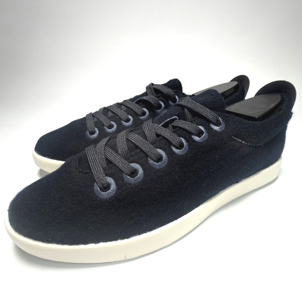 Allbirds Wool Pipers Womens‎ 8 True Black Merino Lace Up Walking Sneakers